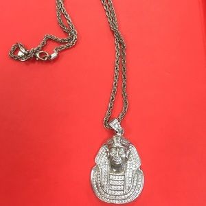 925 Silver and Diamond Necklace "King Tut"